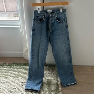 Agolde High-Rise Straight-Leg Jeans